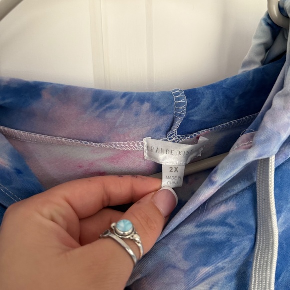 Love Yourself Tie Dye Hoodie light weight 2X Butterfly - Picture 9 of 10